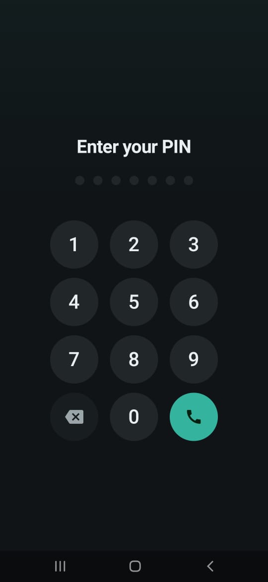 ExeDial student PIN sign-in screen